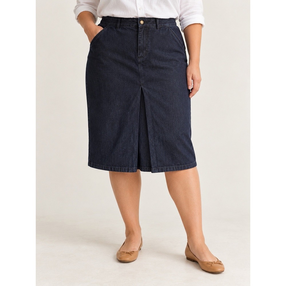 Boden Women's Denim Pencil Skirt US 14R Dark Blue New With Tags